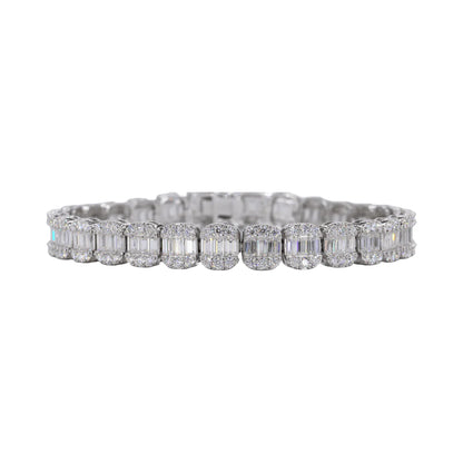 8M Baguette Bracelet VVS Moissanite Diamonds