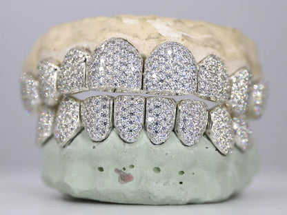 8 ON 8 VVS Moisannite Diamond Grillz