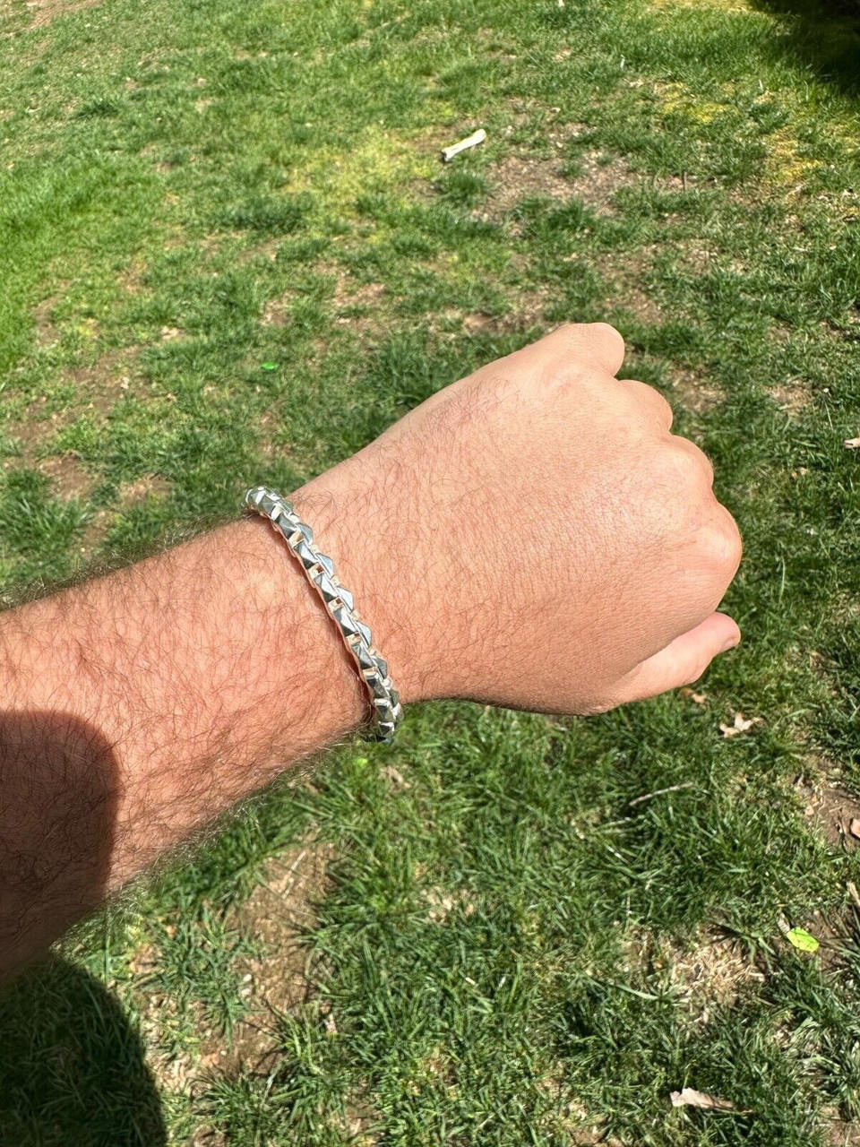 Puffed Triangle Rolo Chain Necklace Or Bracelet - Hollow 925 Sterling Silver - 7"-28" - 6mm