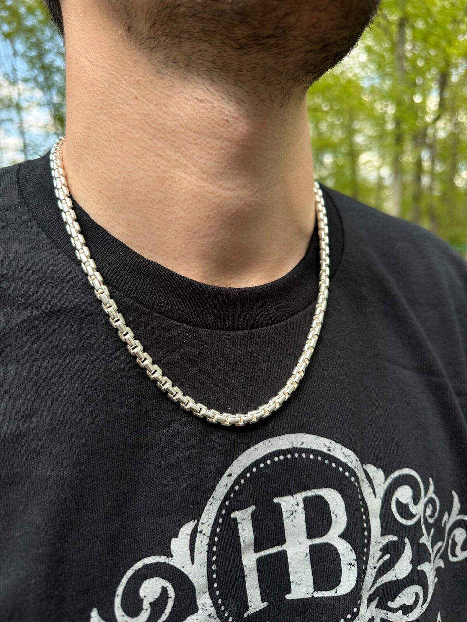 Puffed Rounded Rolo Chain Necklace Or Bracelet - Hollow 925 Sterling Silver - 7"-28" - 6mm