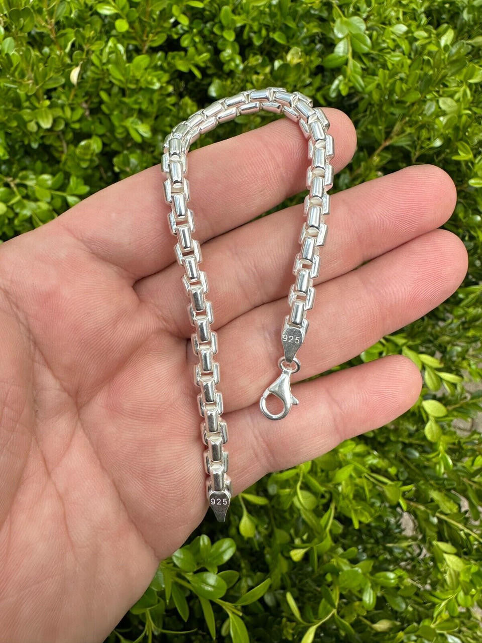 Puffed Rounded Rolo Chain Necklace Or Bracelet - Hollow 925 Sterling Silver - 7"-28" - 6mm