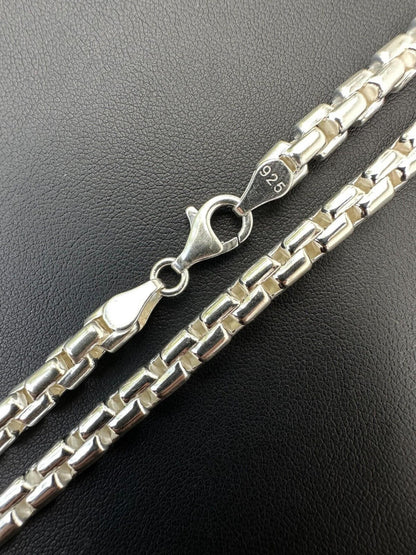 Puffed Rounded Rolo Chain Necklace Or Bracelet - Hollow 925 Sterling Silver - 7"-28" - 6mm