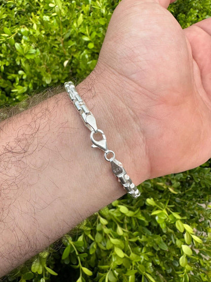 Puffed Rounded Rolo Chain Necklace Or Bracelet - Hollow 925 Sterling Silver - 7"-28" - 6mm