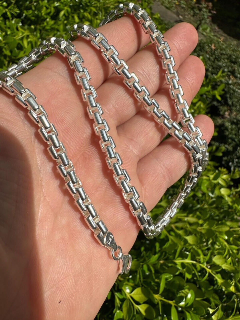 Puffed Rounded Rolo Chain Necklace Or Bracelet - Hollow 925 Sterling Silver - 7"-28" - 6mm