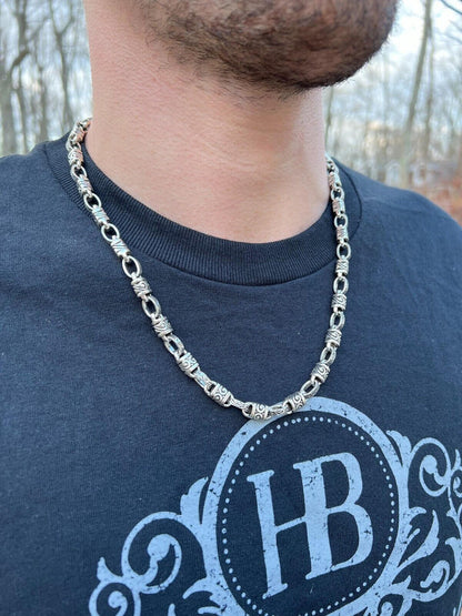 Hawaiian Tribal Rolo Chain Necklace Or Bracelet - 925 Sterling Silver Oxidized - 7"-24" - 7mm