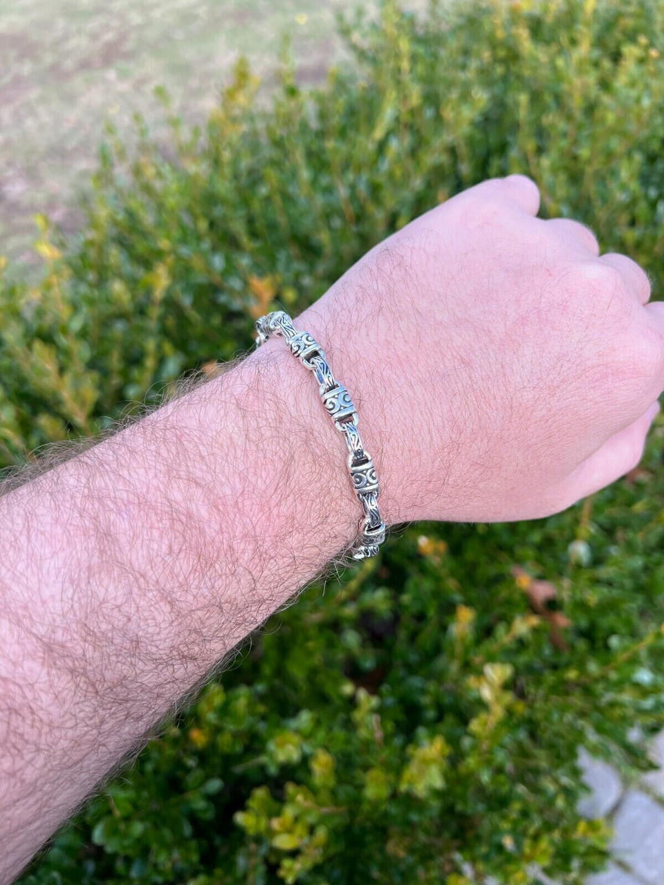 Hawaiian Tribal Rolo Chain Necklace Or Bracelet - 925 Sterling Silver Oxidized - 7"-24" - 7mm