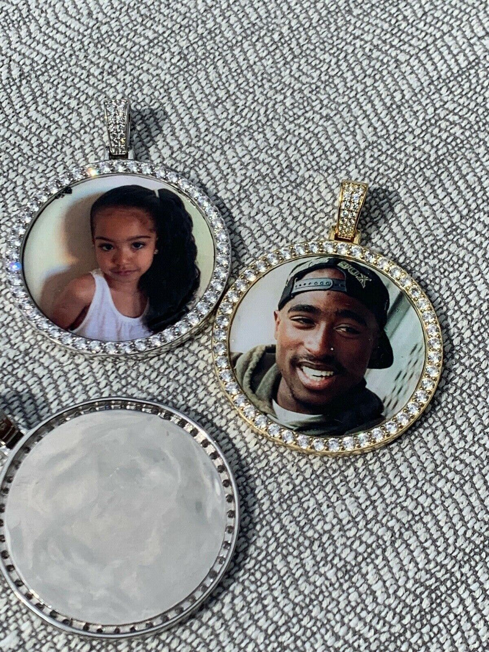 925 Silver Custom Hip Hip Photo Pendant Iced Memory MOISSANITE PASS DIAMOND TESTER