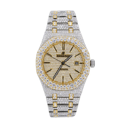 AP Stainless Steel 41MM Moissanite Diamond Watch 25CT With Two-tone Option