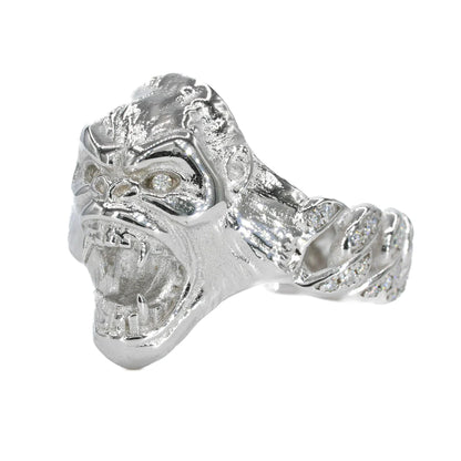 Ape Cuban Vvs Moissanite Diamond Ring