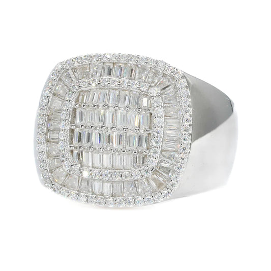 Baguette Face Vvs Moissanite Diamond Ring