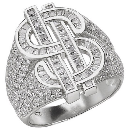 Big Money Iced Out Ring - 925 Silver - CZ Stones