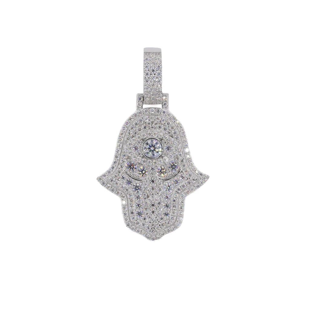 Big Stone Hamza VVS Moissanite Diamonds Pendant