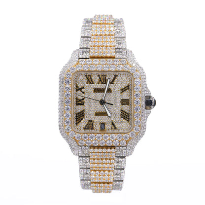 CS Two Tone 41MM Moissanite Diamond Watch 20CT