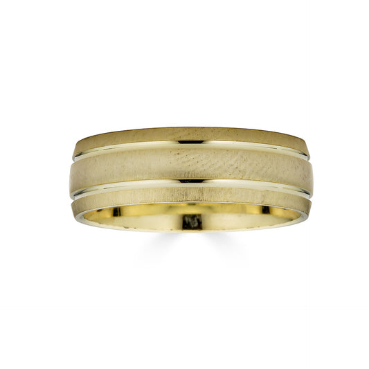 Classic Plain Wedding Band Ring - 14k Gold Vermeil 925 Silver