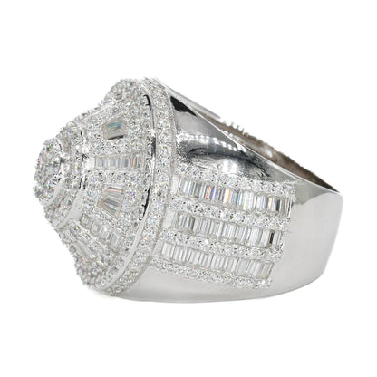 Chandelier Iced Baguette Vvs Moissanite Diamond Ring