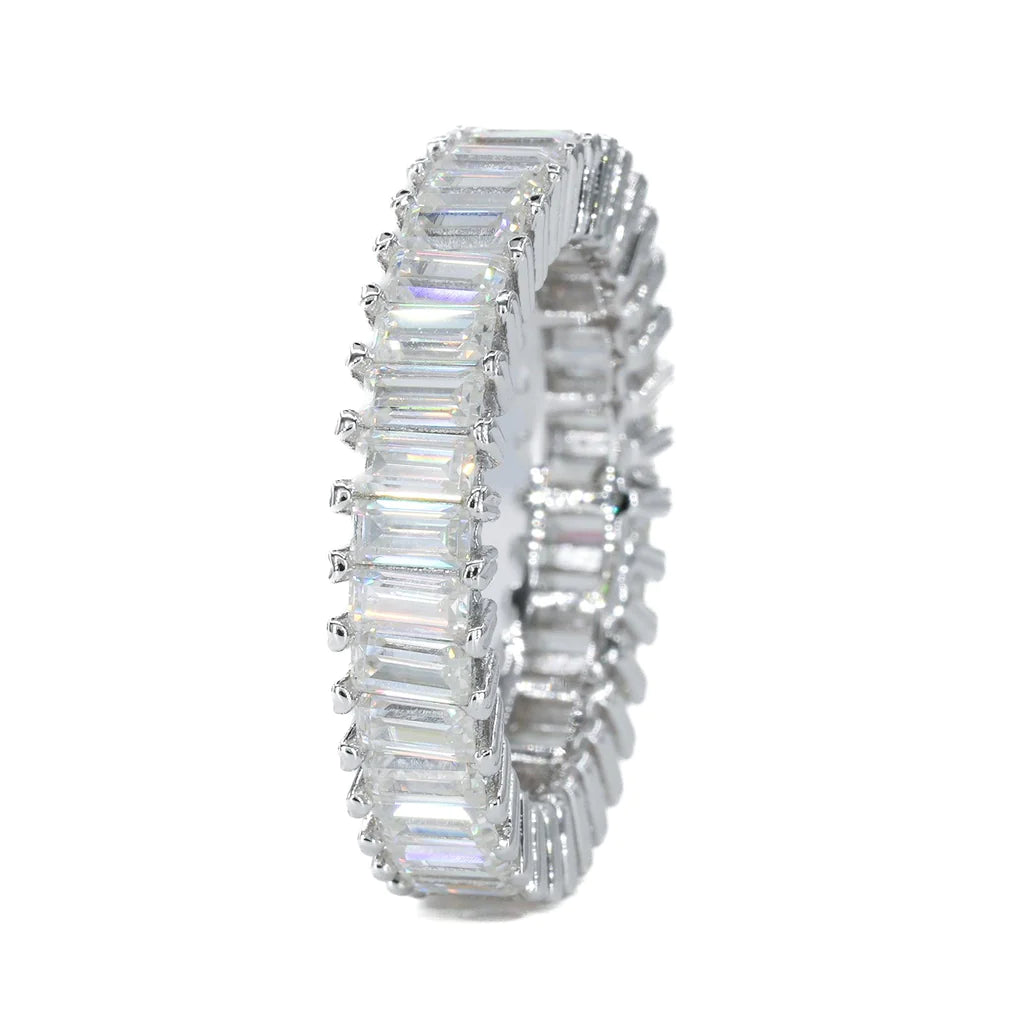 Baguette Eternity Vvs Moissanite Diamond Ring