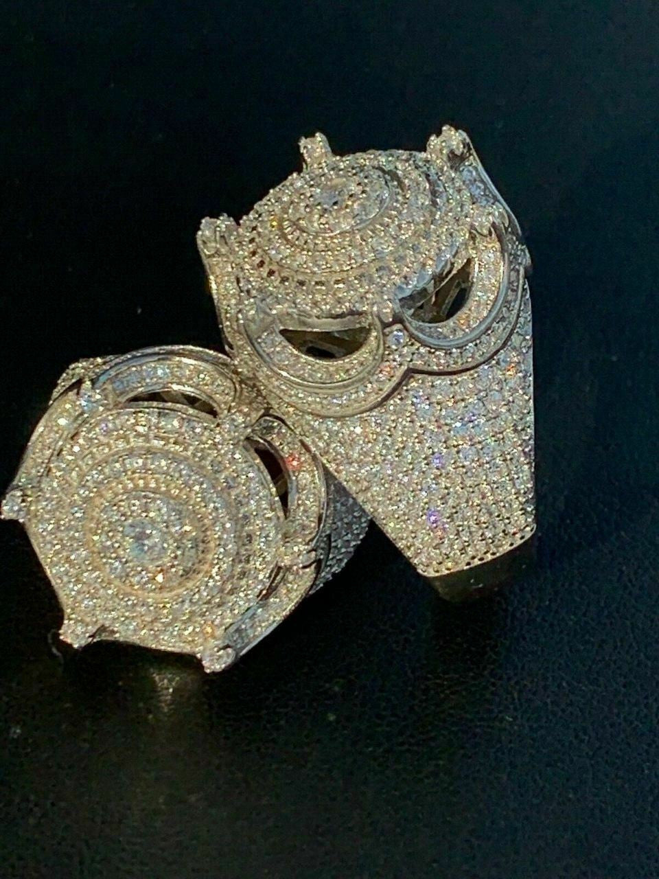 King Crown The Don Hip Hop Ring - 925 Silver - CZ Stones