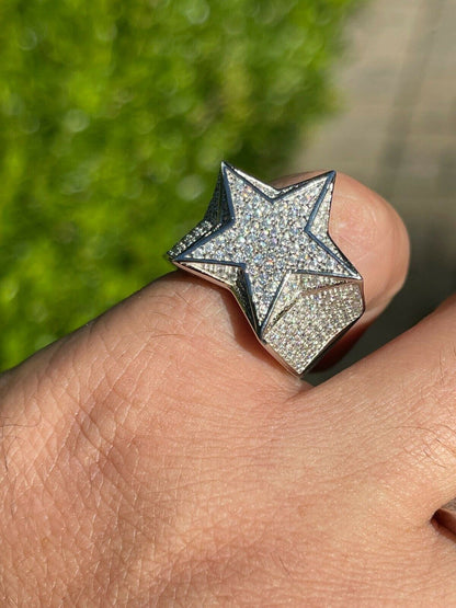 MOISSANITE Super Star Ring - 925 Silver