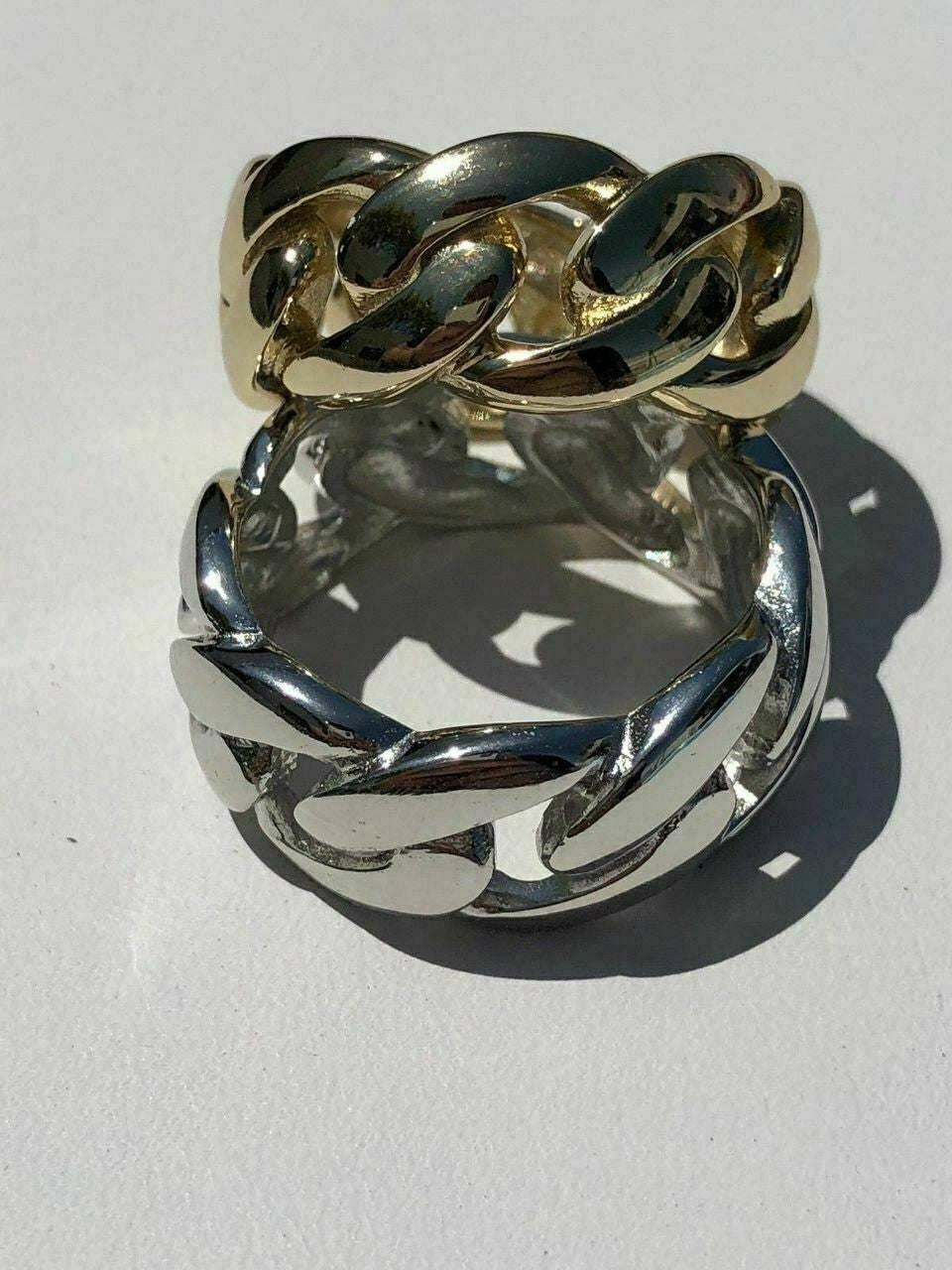 Plain Cuban Link Ring - Timeless Classic - 925 Silver