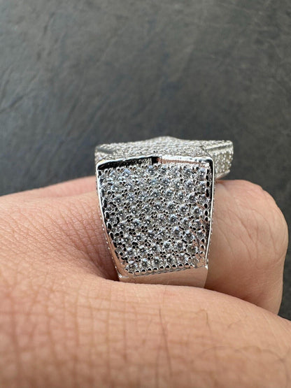 MOISSANITE Baguette Rap Star Ring - 925 Silver