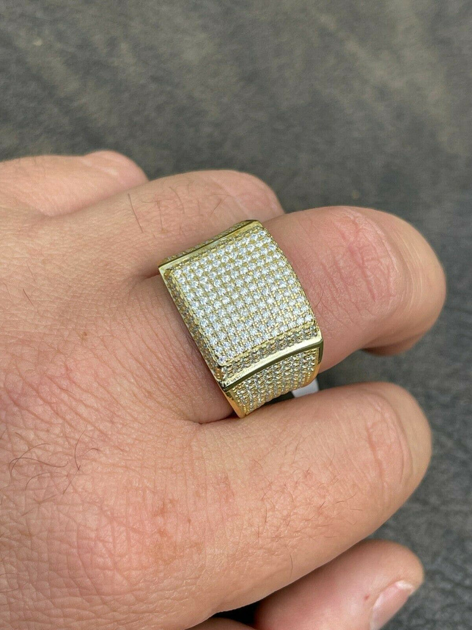 MOISSANITE Harlembling OG Ring - First Ring We Made - 14k Gold Vermeil 925 Silver