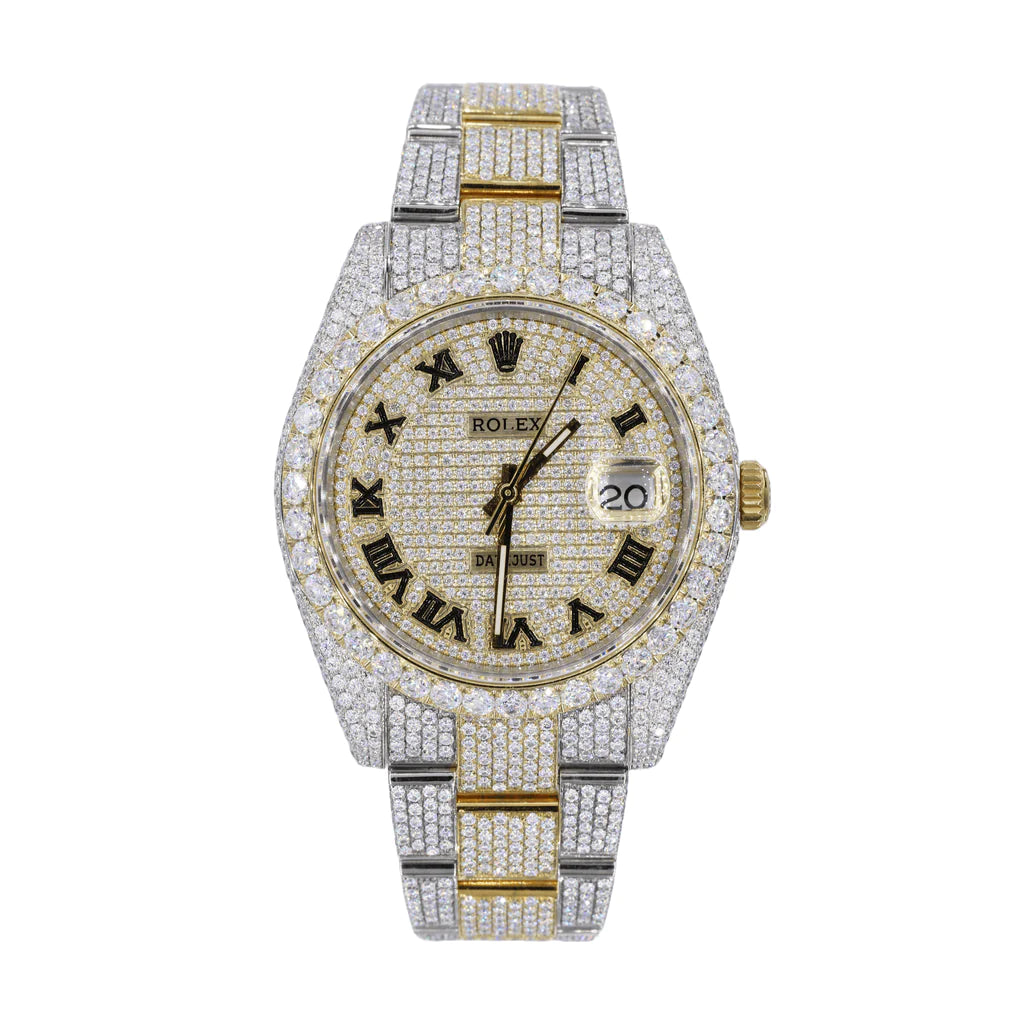 Dj 41MM Moissanite Diamond Medium Stone Bezel Two-tone Watch 22CT