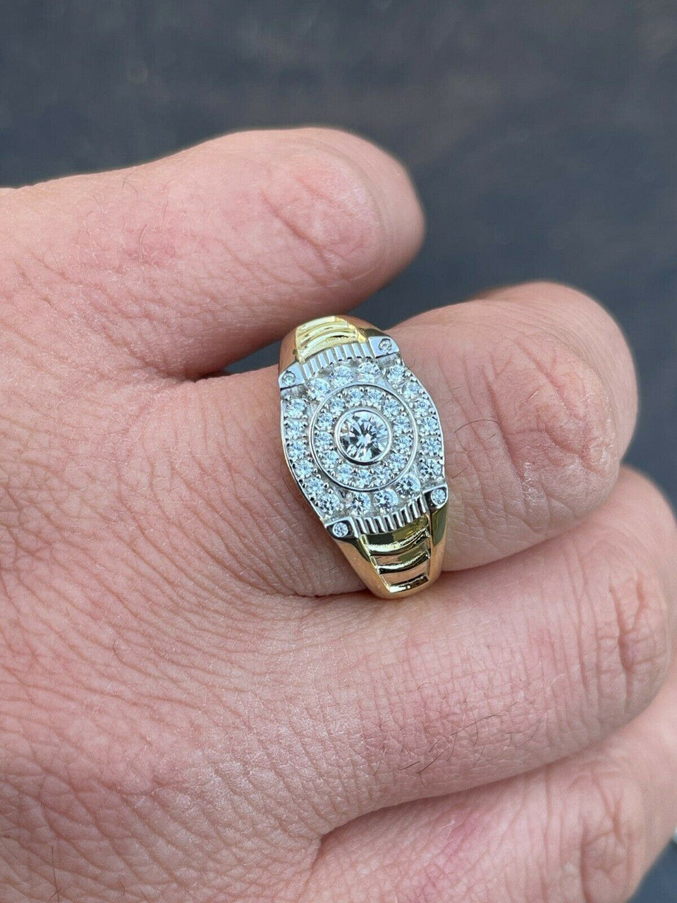 Eddie's Design #24 Ring - 14k Gold Vermeil 925 Silver - CZ Stones