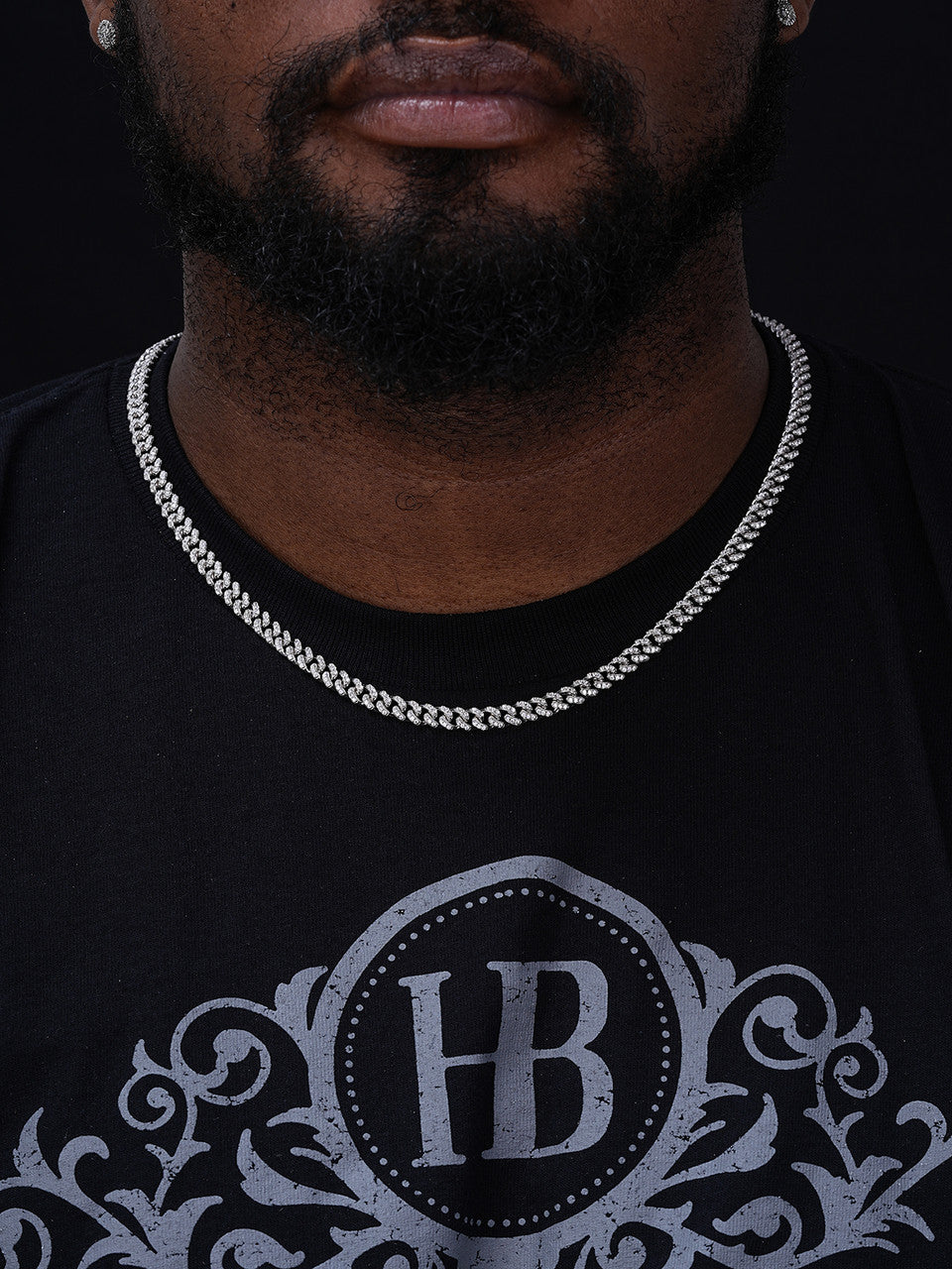 Everyday Wear Miami Cuban Link Chain Necklace Iced Out CZ Stones - 925 Silver - 6mm- 16-30"