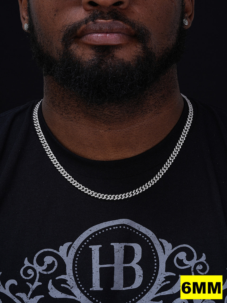 MOISSANITE Classic Miami Cuban Link Chain Necklace Iced Out - 925 Silver - 6mm-18mm - 16-30"