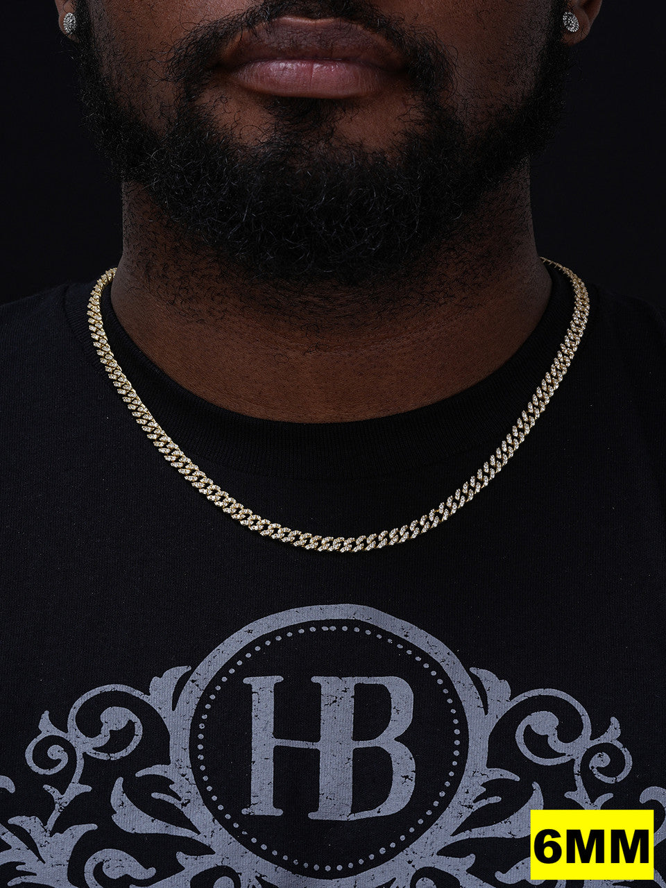 Classic Miami Cuban Link Chain Necklace Iced Out CZ Stones - 14k Gold Vermeil 925 Silver - 6mm-18mm - 16-30"