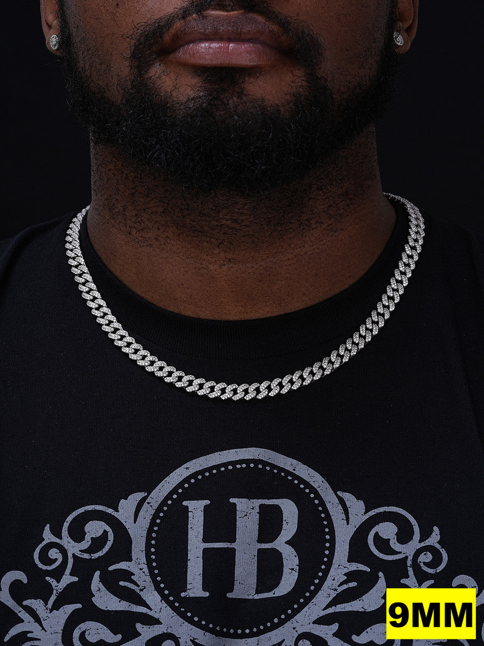 MOISSANITE Classic Miami Cuban Link Chain Necklace Iced Out - 925 Silver - 6mm-18mm - 16-30"