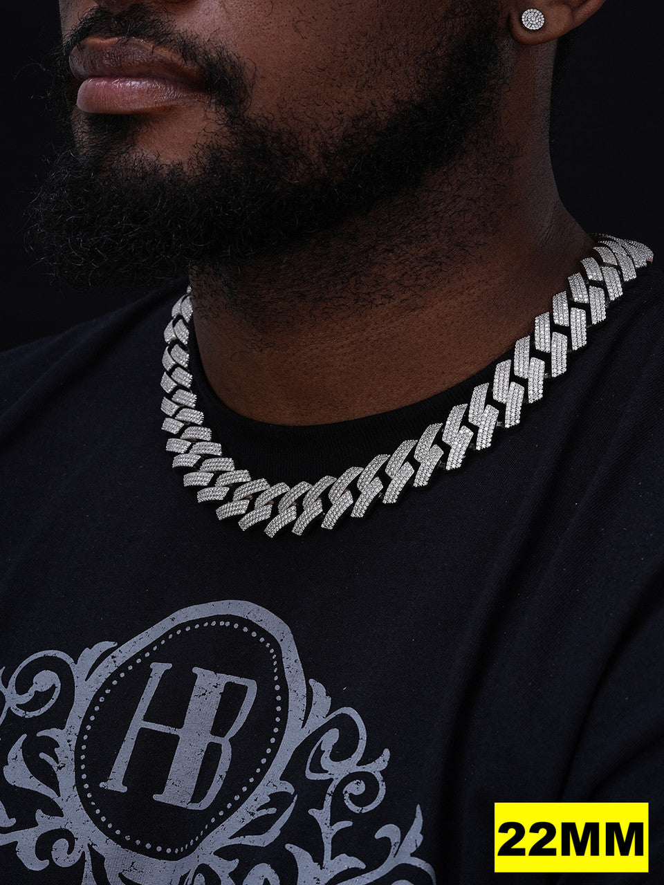 MOISSANITE Thick KILO Miami Cuban Link Prong Chain Necklace Iced Out - 925 Silver - 22mm - 16-30"