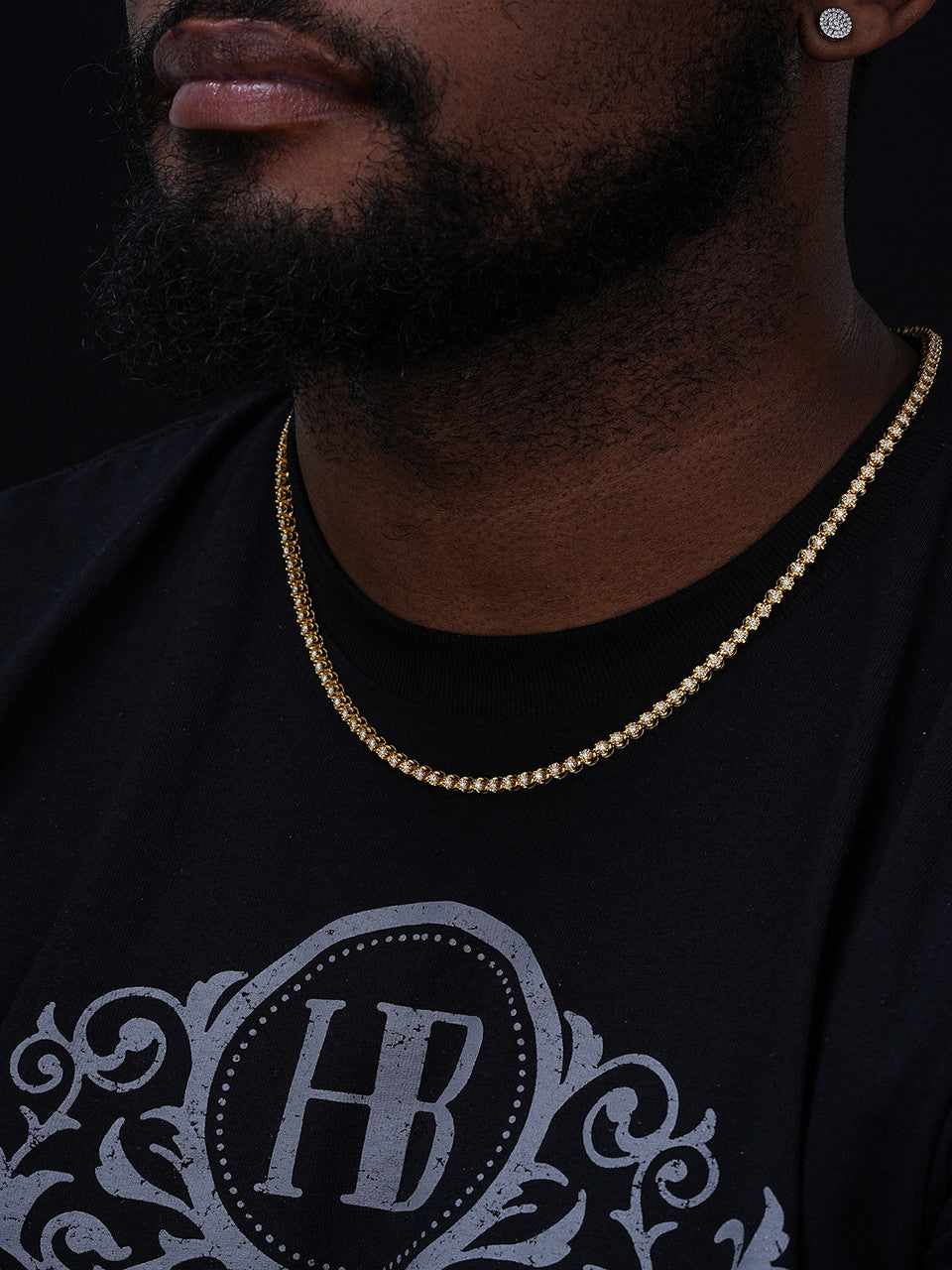 Tennis Chain Necklace Iced Out Canary Yellow CZ Stones - 14k Gold Vermeil 925 Silver - 3mm - 16"-28"