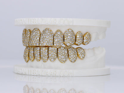 Mosaic/Snow VVS Moissanite Diamond Grillz