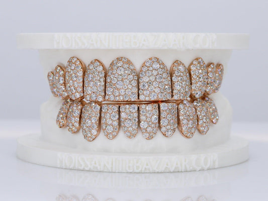 Mosaic/Snow VVS Moissanite Diamond Grillz