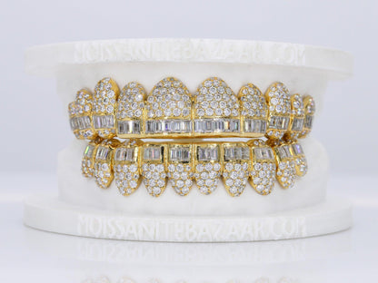 Pointer Stone Center VVS Moissanite Diamond Grillz