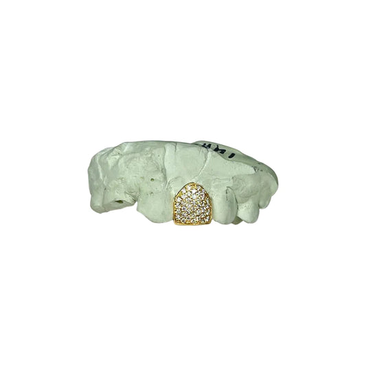 Custom Natural Diamond Single Tooth Grillz (zigzag setting)