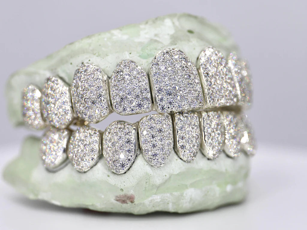 10 ON 10 VVS Moisannite Diamond Grillz