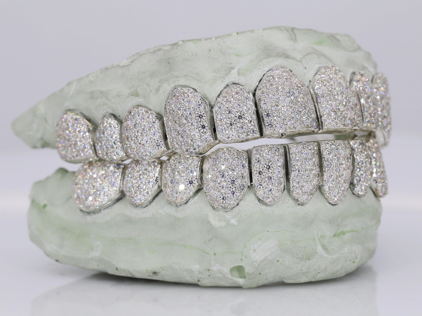 12 on 12 VVS Moisannite Diamond Grillz