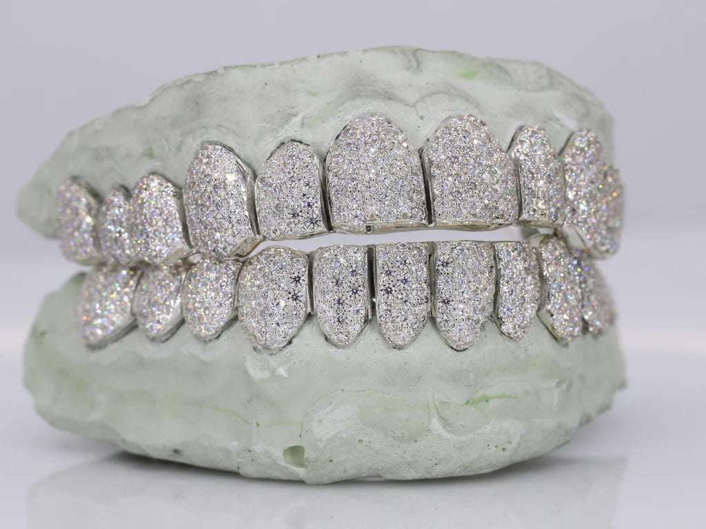 12 ON 12 VVS Moisannite Diamond Grillz