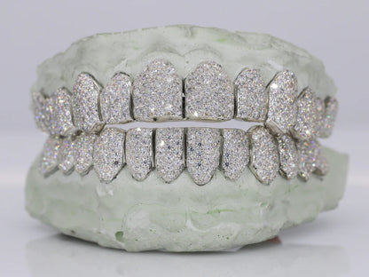 12 ON 12 VVS Moisannite Diamond Grillz