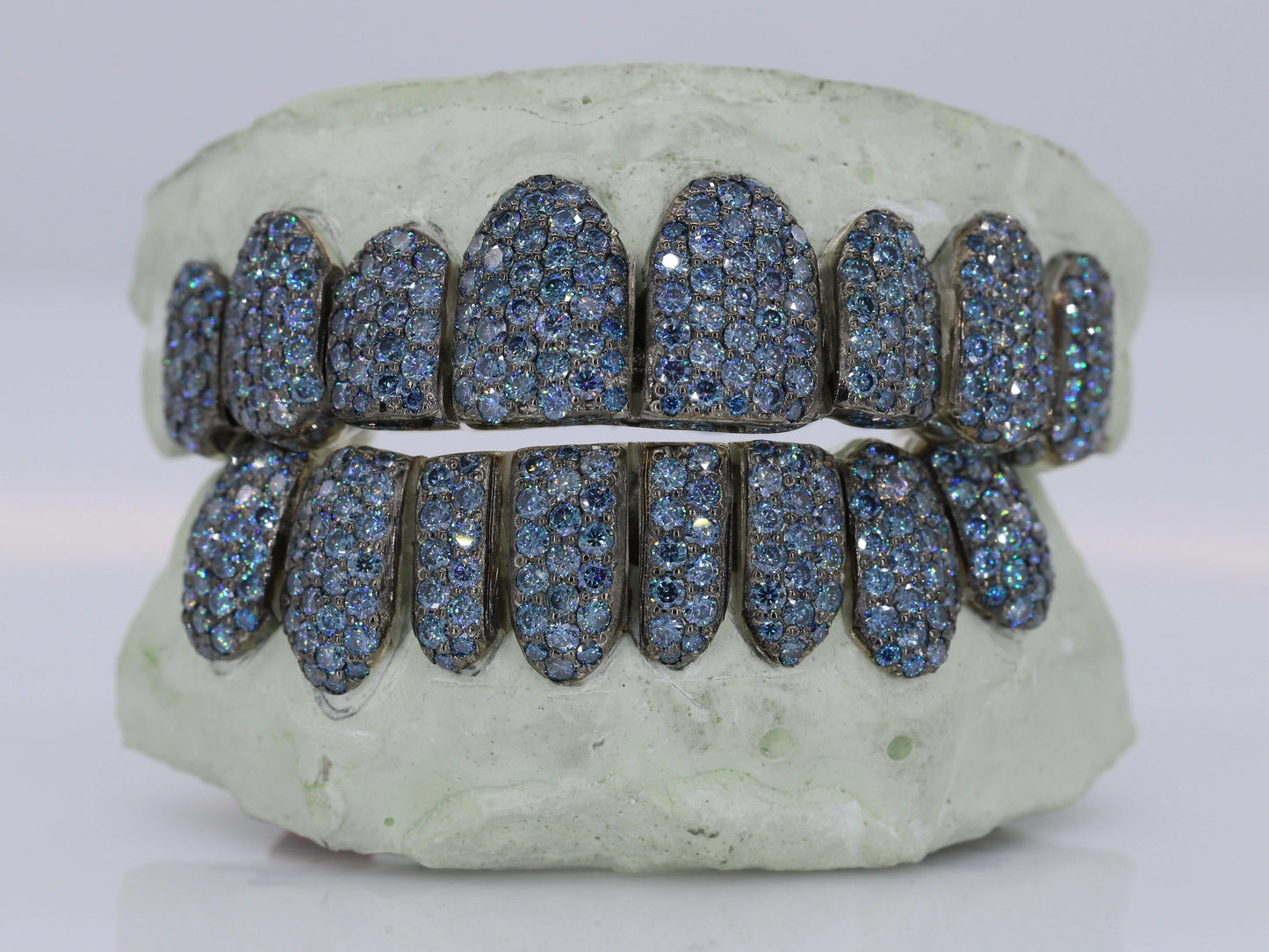 Ice Blue VVS Moissanite Diamond Grillz