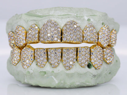 8 on 8 VVS Moissanite Diamond Grillz