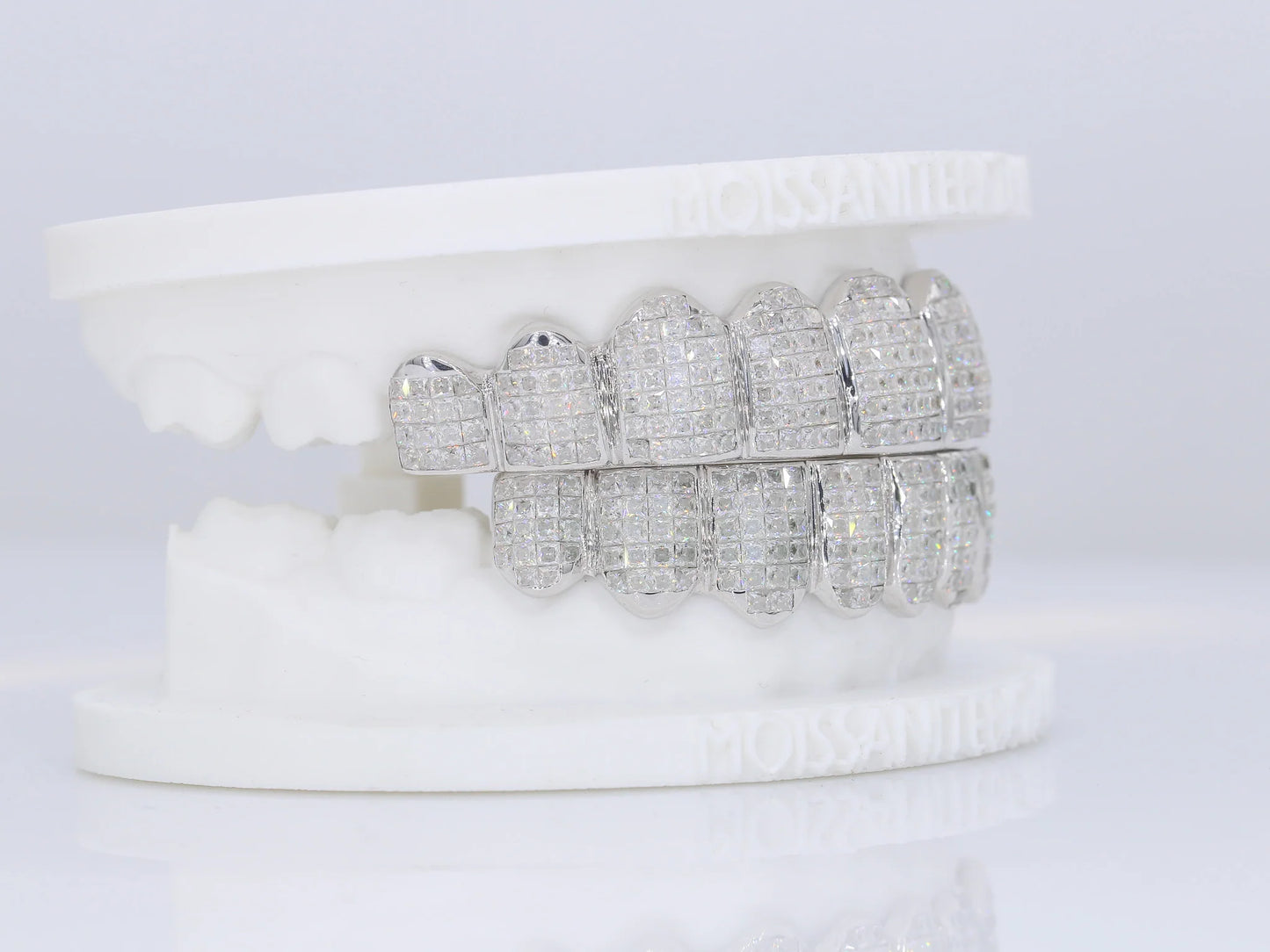 Invisible Set Princess Cut VVS Moissanite Diamond Grillz