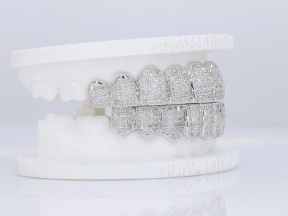 Invisible Set Princess Cut VVS Moissanite Diamond Grillz