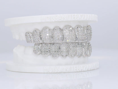 Invisible Set Princess Cut VVS Moissanite Diamond Grillz