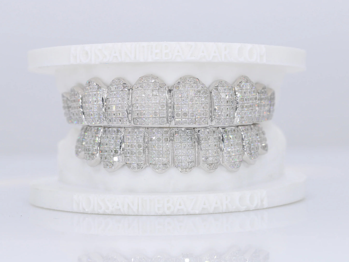 Invisible Set Princess Cut VVS Moissanite Diamond Grillz