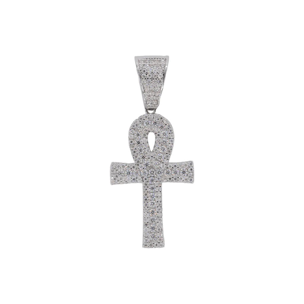 Iced Out Ankh Cross VVS Moissanite Diamond Pendant