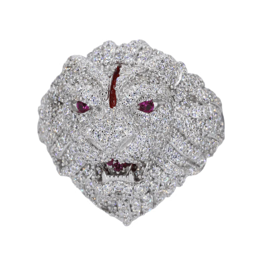 Iced Out Tiger Vvs Moissanite Diamond Ring