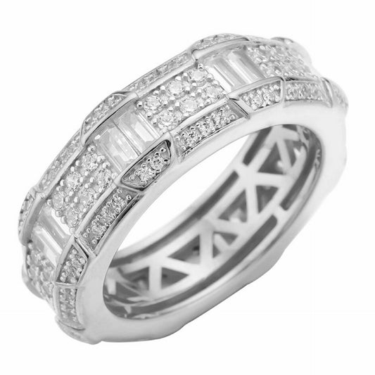 "Jewelry Is Art" Eternity Band Ring - 925 Silver - CZ Stones